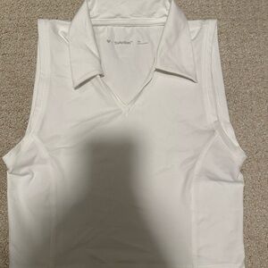 Women's White Sleeveless Top
